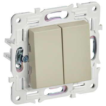 SKANDY Выключ. 2-кл. перекр. 10А SK-V06B беж. IEK