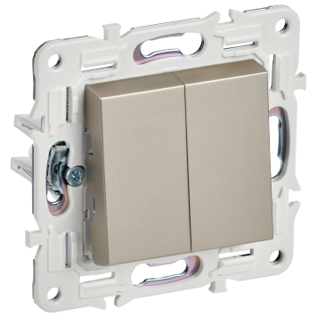 SKANDY Выключ. 2-кл. прох. 10А SK-V05Sh шамп. IEK