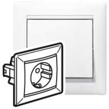 VALENA Роз. с з/к без з/ш 16А в сб. бел.