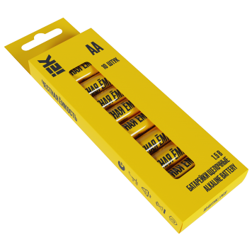 Батарейка щелоч. Alkaline LR06/AA (10шт/бокс) IEK