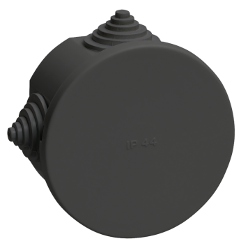 Коробка расп. КМ41237 D=75х40мм IP44 4 вв. черная IEK