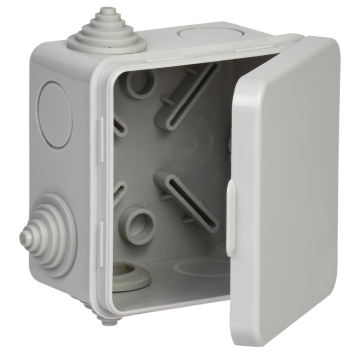 Коробка расп. КМ41238 80х80х50мм о/к IP54 7 вв. серая IEK