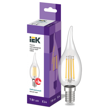 Лампа LED CВ35 св.н/ветру 7Вт 230В 4000К E14 серия 360° IEK