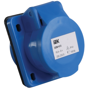 Розетка встр. ССИ-413 16А-6ч 220В 2P+PE IP44 IEK
