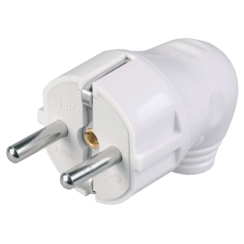 ВПу11-01-Ст Вилка разб. угловая з/к 16А белая IEK