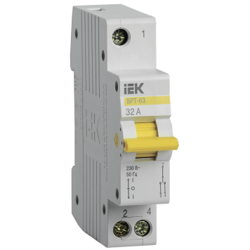 Выключатель-разъединитель трехпозиционный ВРТ-63 1P 32А IEK