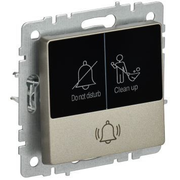 BRITE Кнопка звонка с инд. отел. 10А ВС10-1-9-БрШ шамп. IEK