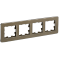 BRITE Рамка 4-мест. РУ-4-1-Бр металл латунь RE IEK