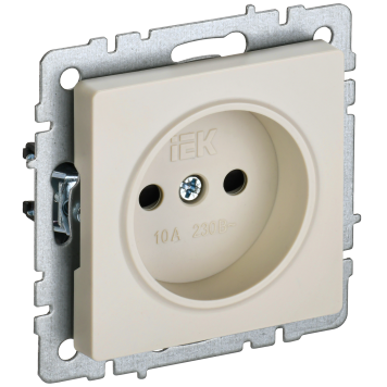 BRITE Роз. без з/к с з/ш 10А РСш10-2-БрКр беж. IEK