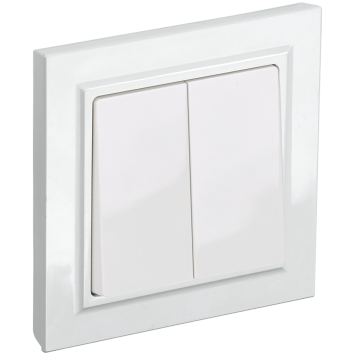 BRITE Выключ. 2-кл. 10А в сб. ВСР10-2-0-БрБ бел. IEK