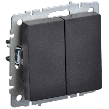 BRITE Выключ. 2-кл. 10А ВС10-2-0-БрЧ черн. IEK