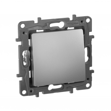 ETIKA Перекл. 1-кл. самовозвр. схема 6Р 6А б/к алюм.