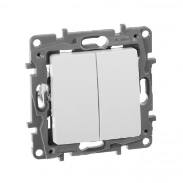 ETIKA Выключ. 2-кл. сх5 10АХ б/к бел.
