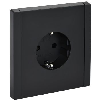 FORTE&PIANO Роз. с з/к з/ш б/к 16А FP113 чер. IEK