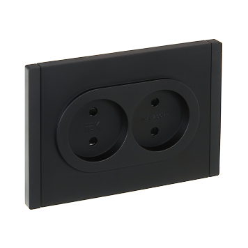 FORTE&PIANO Роз. 2-я без з/к с з/ш б/к 10А FP125 чер. IEK