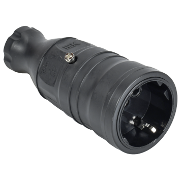 OMEGA Розетка переносная РБп14-1-0м IP20 черная IEK