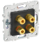 SKANDY Аудиорозетка 4-мест. SK-A01G граф. IEK