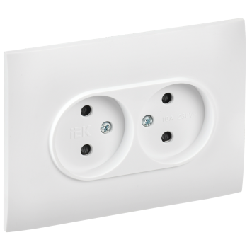 SKANDY Роз. 2-я без з/к с з/ш 10А сб. SK-R09W арк. бел. IEK