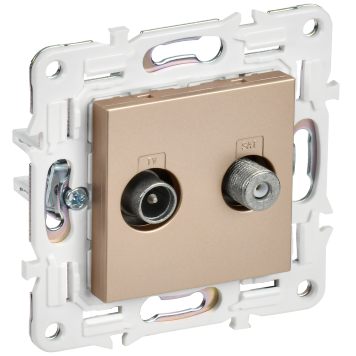 SKANDY Роз. двойная TV+SAT SK-A13Sa песоч. IEK