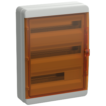TEKFOR Корпус пласт. КМПн-54 IP65 оранж. прозр. дверь IEK