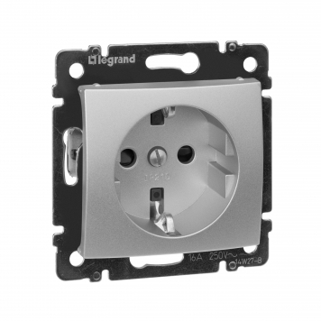 VALENA Роз. с з/к/ш 16А алюм.