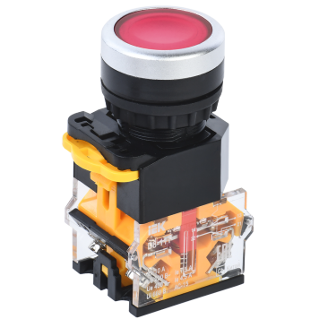 Кнопка D8-11T d=22мм 1NO+1NC с фиксацией красная IEK