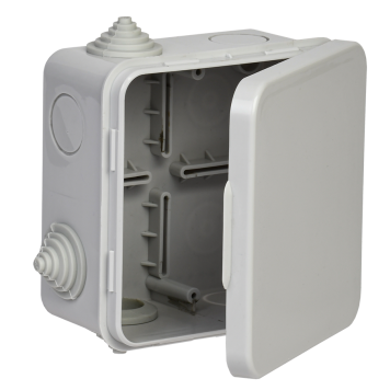 Коробка расп. КМ41256 100х100х50мм о/к IP54 8 вв. серая IEK