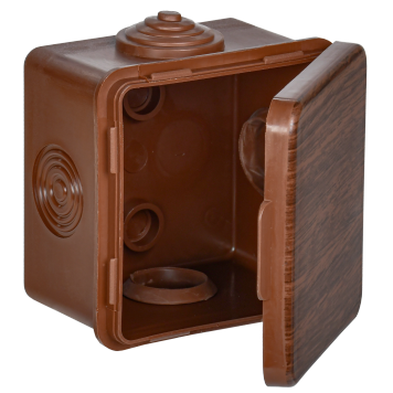 Коробка расп. КМ 65х65х50мм о/к IP54 4 вв. дуб IEK