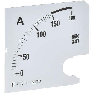 Шкала смен. для амперметра Э47 150/5А-1,5 96х96мм IEK