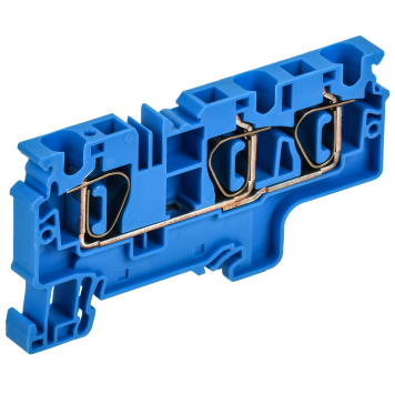 ARMAFIX Клемма пруж. CX6-3 BU 6мм2 3-конт. синяя IEK