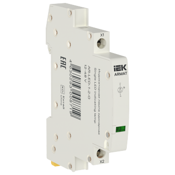 ARMAT Лампа инд. одинарная LED 12-48В AC/DC зел. IEK