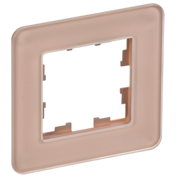 BRITE Рамка 1-мест. РУ-1-2-Бр стекло дым. RE IEK