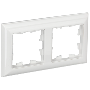 BRITE Рамка 2-мест. РУ-2-Бр бел./бел. IEK