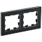 BRITE Рамка 2-мест. РУ-2-1-БрЧ металл черн. IEK