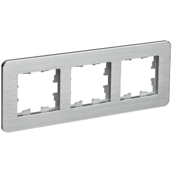 BRITE Рамка 3-мест. РУ-3-1-Бр металл алюм. RE AL IEK