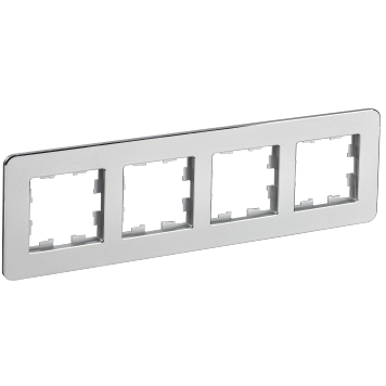 BRITE Рамка 4-мест. РУ-4-1-Бр металл алюм. RE IEK