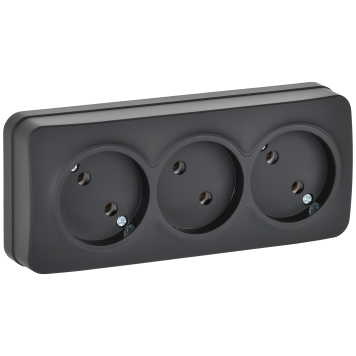 GLORY Роз. 3-я без з/к/ш о/у 10А РС23-2-ХЧм черн. м. IEK