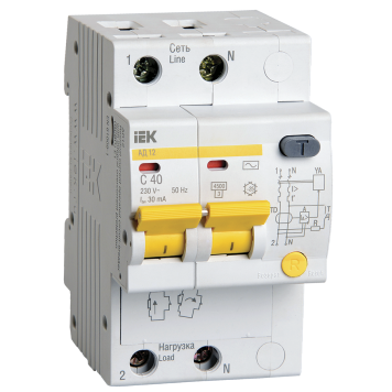 KARAT Диф. автомат АД12 2P 40А 30мА тип AC IEK