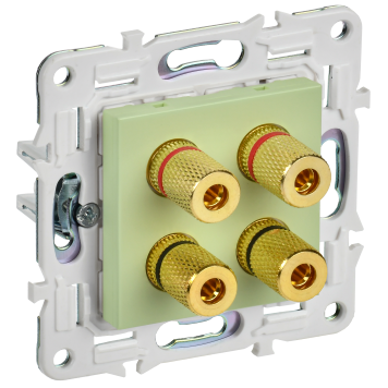SKANDY Аудиорозетка 4-мест. SK-A01M мятн. IEK