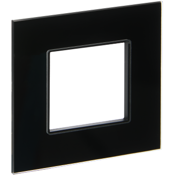 SKANDY Рамка 1-мест. SK-F21Bl стекло черн. IEK