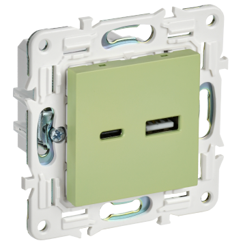 SKANDY Роз. USB A+C 3,1А SK-R14M мятн. IEK