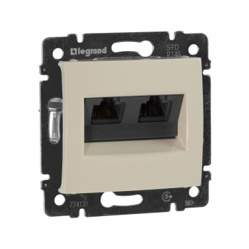 VALENA Роз. комп. 2-я RJ45 кат.5Е UTP с захв. сл. к.