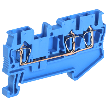 Клемма пружинная КПИ 3в-2,5 3 вывода 31А синий IEK