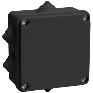 Коробка расп. КМ41233 100х100х50мм IP44 6 вв. черная IEK