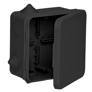 Коробка расп. КМ41256 100х100х50мм о/к IP54 8 вв. черная IEK