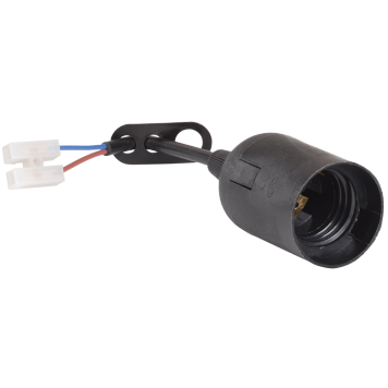 Ппл27-04-К52 Патрон подвесной с шнуром, пластик, Е27, черный (50 шт), стикер на изделии, IEK