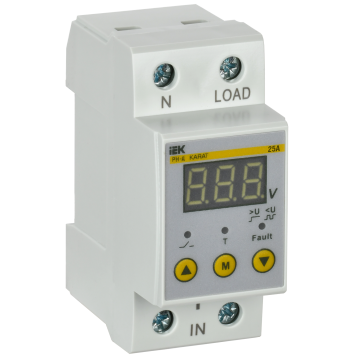 Реле напряжения РН-д однофазное 36мм 25А IEK