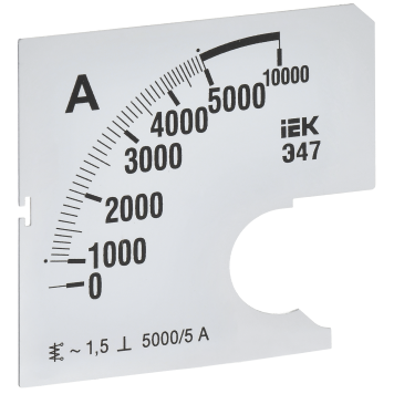 Шкала смен. для амперметра Э47 5000/5А-1,5 72х72мм IEK