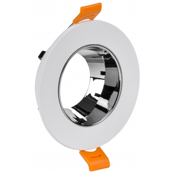 Светильник 4106 встр. поворотн. GU10 белый/хром пласт. IEK