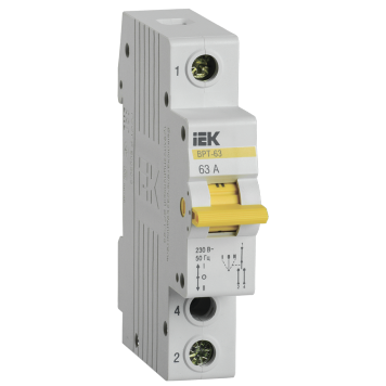 Выключатель-разъединитель трехпозиционный ВРТ-63 1P 63А IEK